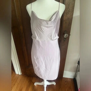 Cinq à Sept Purple Sleeveless Cowl Neck Shift Dress Women Size 10